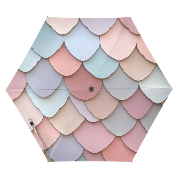 FORMRS Travel Umbrella Folding Auto Open Close Windproof Rain UV Protection, Art Pattern