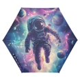 thumbnail image 1 of FORMRS Travel Umbrella Folding Auto Open Close Windproof Rain UV Protection, Astronaut Pattern, 1 of 8