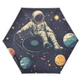 thumbnail image 1 of FORMRS Travel Umbrella Folding Auto Open Close Windproof Rain UV Protection, Astronaut Space, 1 of 8