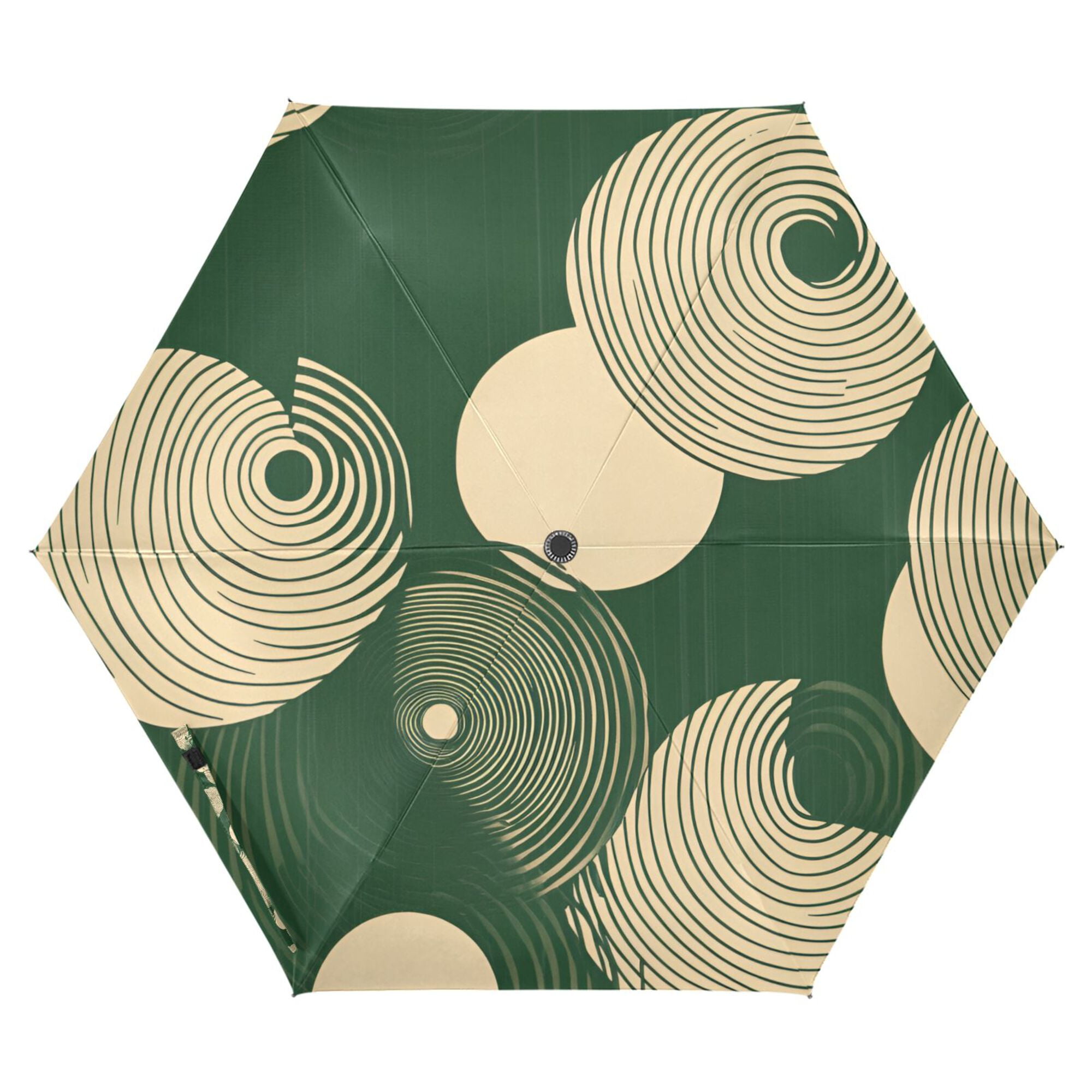 FORMRS Travel Umbrella Folding Auto Open Close Windproof Rain UV Protection, Beige Abstract