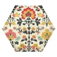 thumbnail image 1 of FORMRS Travel Umbrella Folding Auto Open Close Windproof Rain UV Protection, Beige Floral, 1 of 8