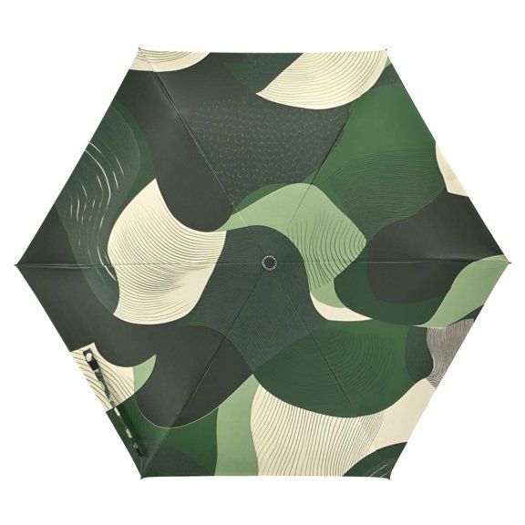 FORMRS Travel Umbrella Folding Auto Open Close Windproof Rain UV Protection, Black Abstract