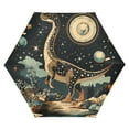 thumbnail image 1 of FORMRS Travel Umbrella Folding Auto Open Close Windproof Rain UV Protection, Black Dinosaur, 1 of 8
