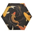 thumbnail image 1 of FORMRS Travel Umbrella Folding Auto Open Close Windproof Rain UV Protection, Black Fish Pattern, 1 of 8