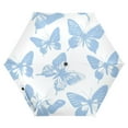 thumbnail image 1 of FORMRS Travel Umbrella Folding Auto Open Close Windproof Rain UV Protection, Blue Butterfly, 1 of 8