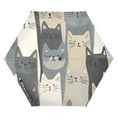 thumbnail image 1 of FORMRS Travel Umbrella Folding Auto Open Close Windproof Rain UV Protection, Blue Cute Cats, 1 of 8