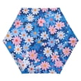 thumbnail image 1 of FORMRS Travel Umbrella Folding Auto Open Close Windproof Rain UV Protection, Blue Daisy, 1 of 8