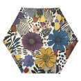 thumbnail image 1 of FORMRS Travel Umbrella Folding Auto Open Close Windproof Rain UV Protection, Blue Flowers, 1 of 8