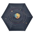 thumbnail image 1 of FORMRS Travel Umbrella Folding Auto Open Close Windproof Rain UV Protection, Cat Planet, 1 of 8