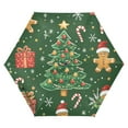 thumbnail image 1 of FORMRS Travel Umbrella Folding Auto Open Close Windproof Rain UV Protection, Christmas Tree, 1 of 8