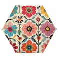 thumbnail image 1 of FORMRS Travel Umbrella Folding Auto Open Close Windproof Rain UV Protection, Colorful Flowers, 1 of 8