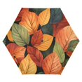 thumbnail image 1 of FORMRS Travel Umbrella Folding Auto Open Close Windproof Rain UV Protection, Colorful Leaves, 1 of 8