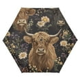 thumbnail image 1 of FORMRS Travel Umbrella Folding Auto Open Close Windproof Rain UV Protection, Cows and Flowers, 1 of 8
