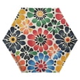 thumbnail image 1 of FORMRS Travel Umbrella Folding Auto Open Close Windproof Rain UV Protection, Dark Floral, 1 of 8