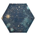 thumbnail image 1 of FORMRS Travel Umbrella Folding Auto Open Close Windproof Rain UV Protection, Dark Star Map, 1 of 8