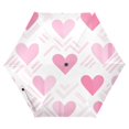 thumbnail image 1 of FORMRS Travel Umbrella Folding Auto Open Close Windproof Rain UV Protection, Geometric Love, 1 of 8