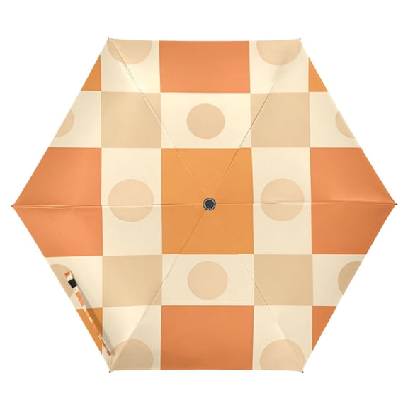 FORMRS Travel Umbrella Folding Auto Open Close Windproof Rain UV Protection, Geometric Pattern