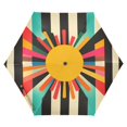 thumbnail image 1 of FORMRS Travel Umbrella Folding Auto Open Close Windproof Rain UV Protection, Geometric Sun, 1 of 8