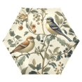 thumbnail image 1 of FORMRS Travel Umbrella Folding Auto Open Close Windproof Rain UV Protection, Green Birds, 1 of 8