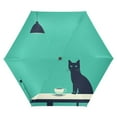 thumbnail image 1 of FORMRS Travel Umbrella Folding Auto Open Close Windproof Rain UV Protection, Green Cat, 1 of 8