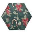 thumbnail image 1 of FORMRS Travel Umbrella Folding Auto Open Close Windproof Rain UV Protection, Green Christmas Candy Canes, 1 of 8