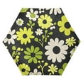 thumbnail image 1 of FORMRS Travel Umbrella Folding Auto Open Close Windproof Rain UV Protection, Green Flower Pattern, 1 of 8