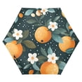thumbnail image 1 of FORMRS Travel Umbrella Folding Auto Open Close Windproof Rain UV Protection, Green Oranges, 1 of 8