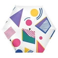thumbnail image 1 of FORMRS Travel Umbrella Folding Auto Open Close Windproof Rain UV Protection, Green Retro Shapes, 1 of 8