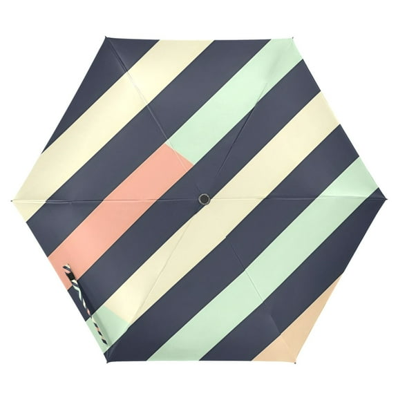 FORMRS Travel Umbrella Folding Auto Open Close Windproof Rain UV Protection, Isometric Green