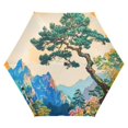 thumbnail image 1 of FORMRS Travel Umbrella Folding Auto Open Close Windproof Rain UV Protection, Large Pine Tree, 1 of 8