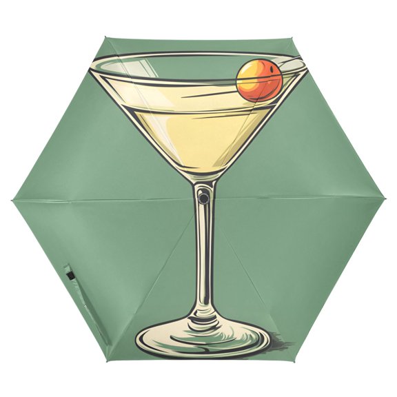 FORMRS Travel Umbrella Folding Auto Open Close Windproof Rain UV Protection, Lemon Glass