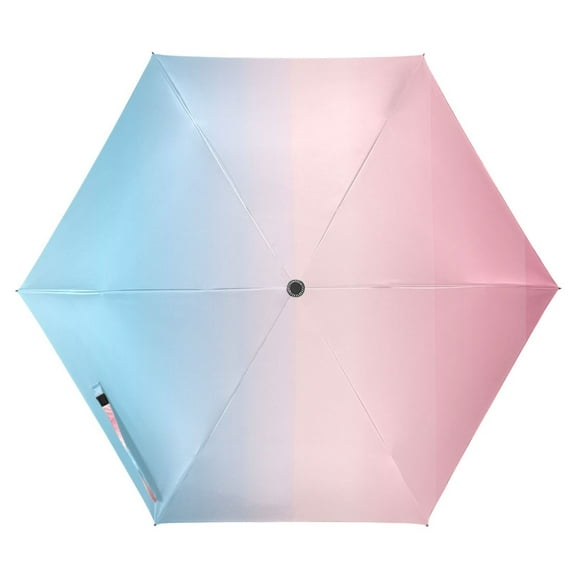 FORMRS Travel Umbrella Folding Auto Open Close Windproof Rain UV Protection, Light Pink Gradient