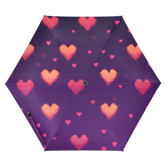 FORMRS Travel Umbrella Folding Auto Open Close Windproof Rain UV Protection, Love in The Clouds