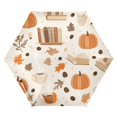thumbnail image 1 of FORMRS Travel Umbrella Folding Auto Open Close Windproof Rain UV Protection, Orange Fall Pumpkin, 1 of 8
