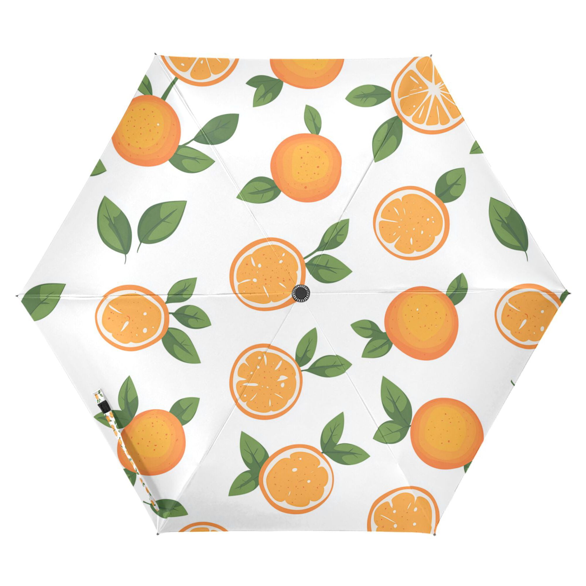 FORMRS Travel Umbrella Folding Auto Open Close Windproof Rain UV Protection, Orange