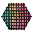 thumbnail image 1 of FORMRS Travel Umbrella Folding Auto Open Close Windproof Rain UV Protection, Pink Block Pattern, 1 of 8