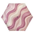 thumbnail image 1 of FORMRS Travel Umbrella Folding Auto Open Close Windproof Rain UV Protection, Pink Brown Pattern, 1 of 8