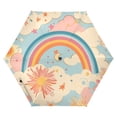 thumbnail image 1 of FORMRS Travel Umbrella Folding Auto Open Close Windproof Rain UV Protection, Pink Retro Sun, 1 of 8