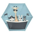 thumbnail image 1 of FORMRS Travel Umbrella Folding Auto Open Close Windproof Rain UV Protection, Pirate Animals, 1 of 8