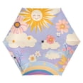 thumbnail image 1 of FORMRS Travel Umbrella Folding Auto Open Close Windproof Rain UV Protection, Purple Clouds, 1 of 8