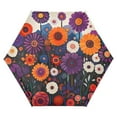 thumbnail image 1 of FORMRS Travel Umbrella Folding Auto Open Close Windproof Rain UV Protection, Purple Flowers, 1 of 8