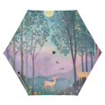 thumbnail image 1 of FORMRS Travel Umbrella Folding Auto Open Close Windproof Rain UV Protection, Purple Forest Scene, 1 of 8