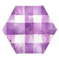 thumbnail image 1 of FORMRS Travel Umbrella Folding Auto Open Close Windproof Rain UV Protection, Purple and White Pattern, 1 of 8
