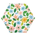 thumbnail image 1 of FORMRS Travel Umbrella Folding Auto Open Close Windproof Rain UV Protection, Retro Blue Floral, 1 of 8