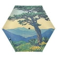thumbnail image 1 of FORMRS Travel Umbrella Folding Auto Open Close Windproof Rain UV Protection, Retro Mountain, 1 of 8