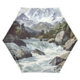 thumbnail image 1 of FORMRS Travel Umbrella Folding Auto Open Close Windproof Rain UV Protection, River and Mountains, 1 of 8