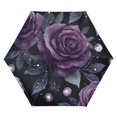 thumbnail image 1 of FORMRS Travel Umbrella Folding Auto Open Close Windproof Rain UV Protection, Roses and Pearls, 1 of 8