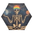 thumbnail image 1 of FORMRS Travel Umbrella Folding Auto Open Close Windproof Rain UV Protection, Skeleton with Rainbow, 1 of 8