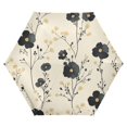 thumbnail image 1 of FORMRS Travel Umbrella Folding Auto Open Close Windproof Rain UV Protection, Small Black Flowers, 1 of 8