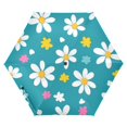 thumbnail image 1 of FORMRS Travel Umbrella Folding Auto Open Close Windproof Rain UV Protection, Small Daisy, 1 of 8